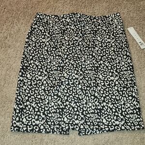 Black and White Mini Pencil Skirt for Work